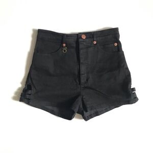 Judi Rosen Black High-Rise Shorts
